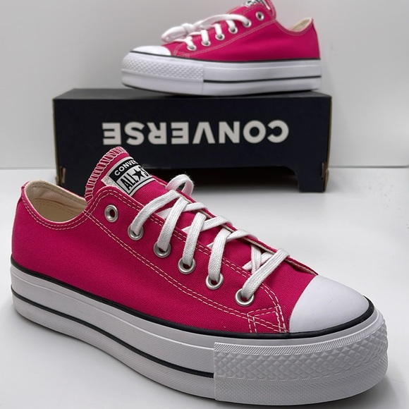 Converse WMNS CTAS LIFT OX
CERISE PINK/WHITE/BLACK A11539F Platforms Sneakers - Picture 14 of 16